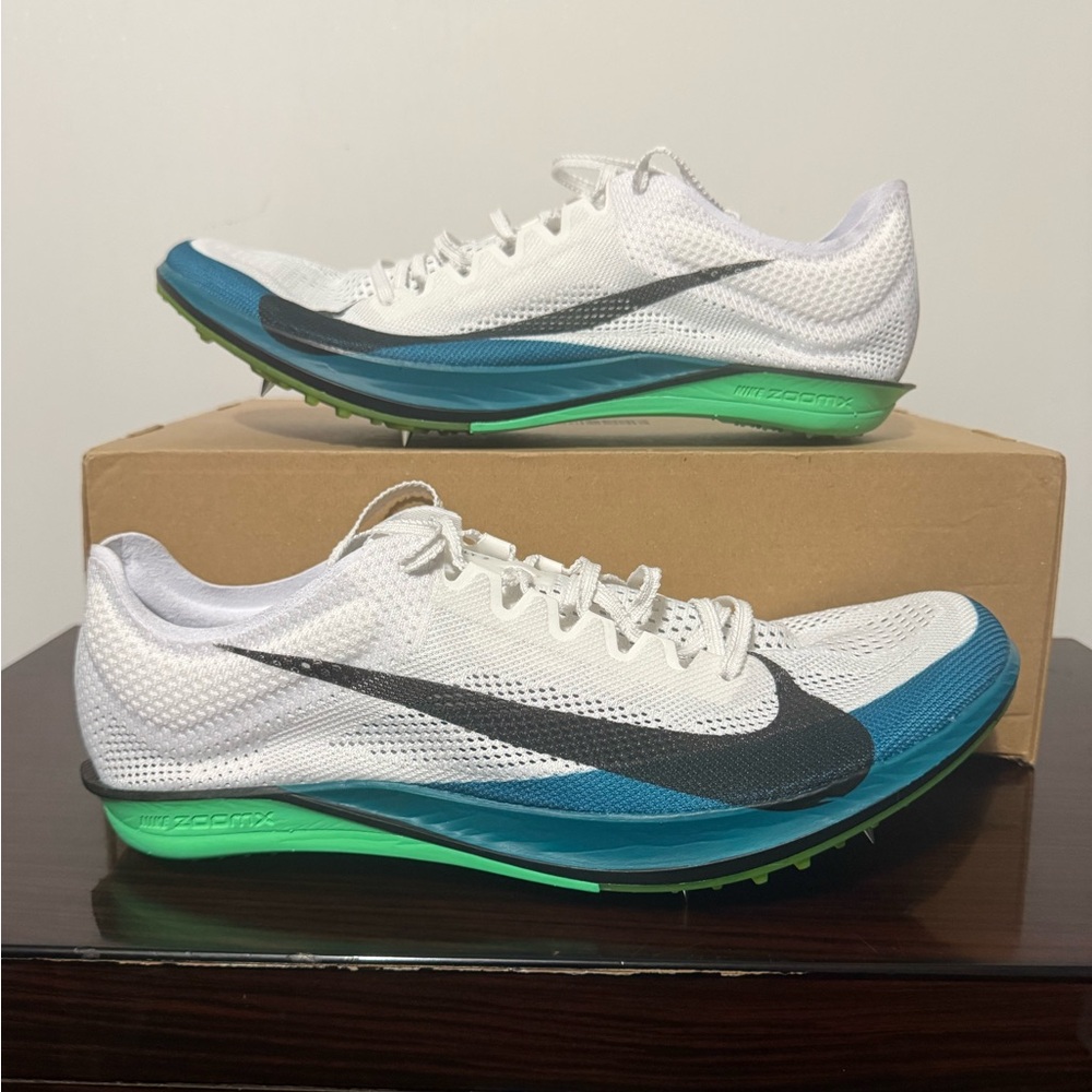 Nike ZoomX Dragonfly 2 Elite White Black Spruce Track Spikes FZ9315-102 Men Size